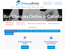 Tablet Screenshot of chequeprint.ca